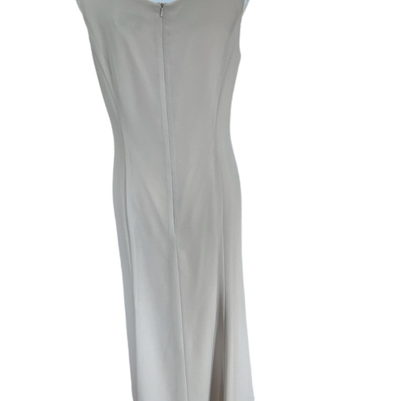 🔥🔥Karen Miller 2 Piece Partial Beaded Gown and Jacket Size 10 Beige - Picture 6 of 8